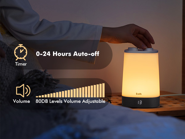 sound machine night light and auto timer