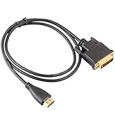 MIXVIRGO HDMI to DVI Male to 24+1 DVI-D Male Adapter Video Cable 1080P HDTV DVD Projector 3 Feet
