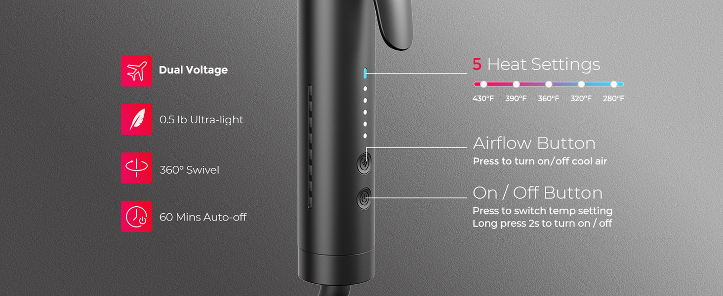 dual voltage curling iron