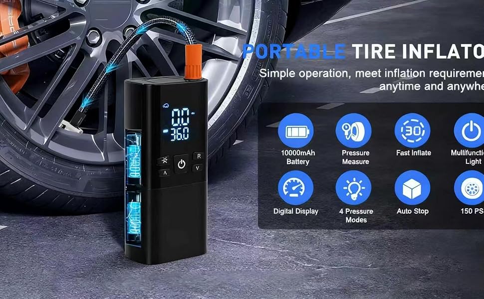 tire inflator portable air compressor