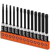 HORUSDY 13-Piece Impact Rated 3" Security Torx Bit Set for 1/4”Screwdriver, Drill &amp; Impact Driver...