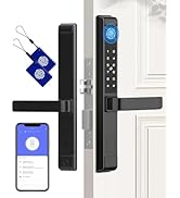 Keylesslife Sliding Glass Door Lock,Smart Lock with Fingerprint Code Keypad RFID Card Bluetooth A...