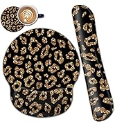 Ergonomic Mouse Pad Gel Wrist Support and Memory Foam Keyboard Wrist Rest Set, for Gaming Compute...