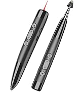Miritz 4-in-1 Wireless Presenter Clicker with Telescopic Pointer, Presentation Clicker, Stylus Pe...
