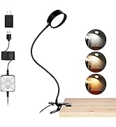 Reading Light with 2 Charging Ports, Reading Lights for Books in Bed, Reading Lamp with 3 Colors,...