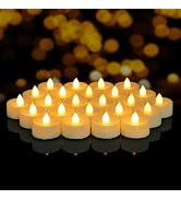 7LinRay 12 Pack Tea Lights Candles Battery Operated Flameless LED Tealights | Flickering Electric...