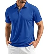 MAGCOMSEN Mens Polo Shirts Short Sleeve Moisture Wicking Quick Dry Golf Polos Performance Casual ...