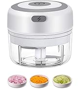 Electric Mini Garlic Chopper, 100ML USB Mini Food Chopper Garlic Mincer, Vegetable Chopper, Onion...