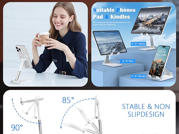 suitable phones pad &amp; kindles most electronic devices can he placed on the phone for desk firmly