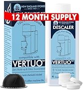 (12 Months Supply) Nespresso Compatible Vertuo Descaling Kit, Odorless Coffee Brewer Machine Desc...