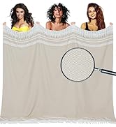 Yongoes Oversized Turkish Beach Towel Blanket Cotton Giant XL Sandproof Towels Huge Linen XXL Ext...