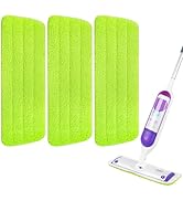 3 Pack Reusable Microfiber Mop Pads for Swiffer PowerMop, Power Mop Refill Pads for 13''-16'' Spr...