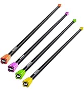 LIONSCOOL Workout Weighted Bar,Padded Exercise Weight Bar, Solid Steel Stretching Weighted bar Se...