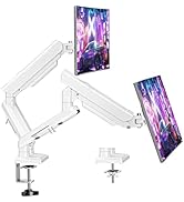 Dual Monitor Mount for 13-32 inch Screens,Gas Spring Monitor Stand for 2 Monitor,Full Adjustable ...