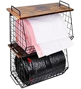 2 Pack Stackable Extra Large Trash Bag Holder Under Sink, Wall Mounted Garbage Bag Dispenser Roll...