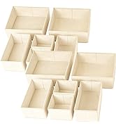 12 Pack Drawer Organizer for Clothing, Bra Underwear Drawer Organizer Bins, Foldable Fabric Close...