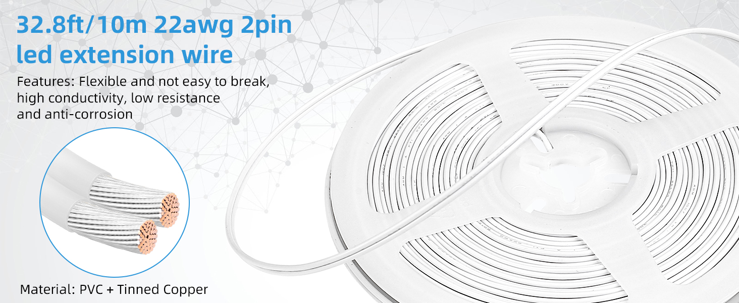 22awg 2 pin white wire