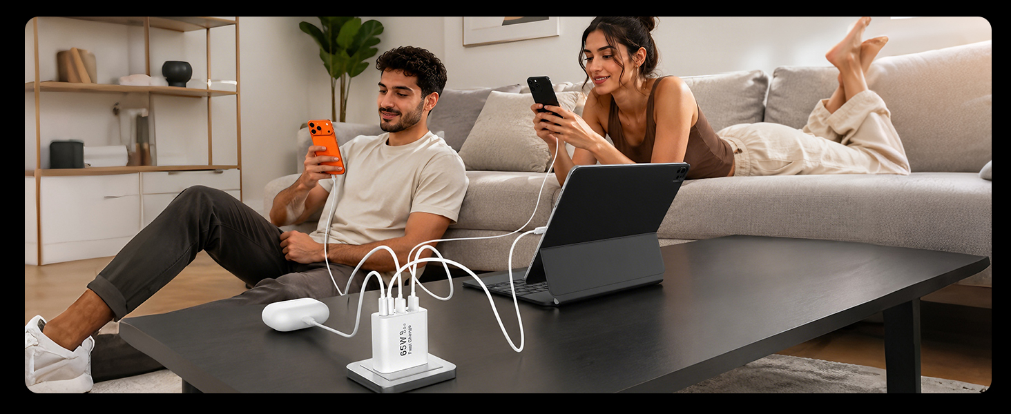 65w usb c wall charger for multi devices
