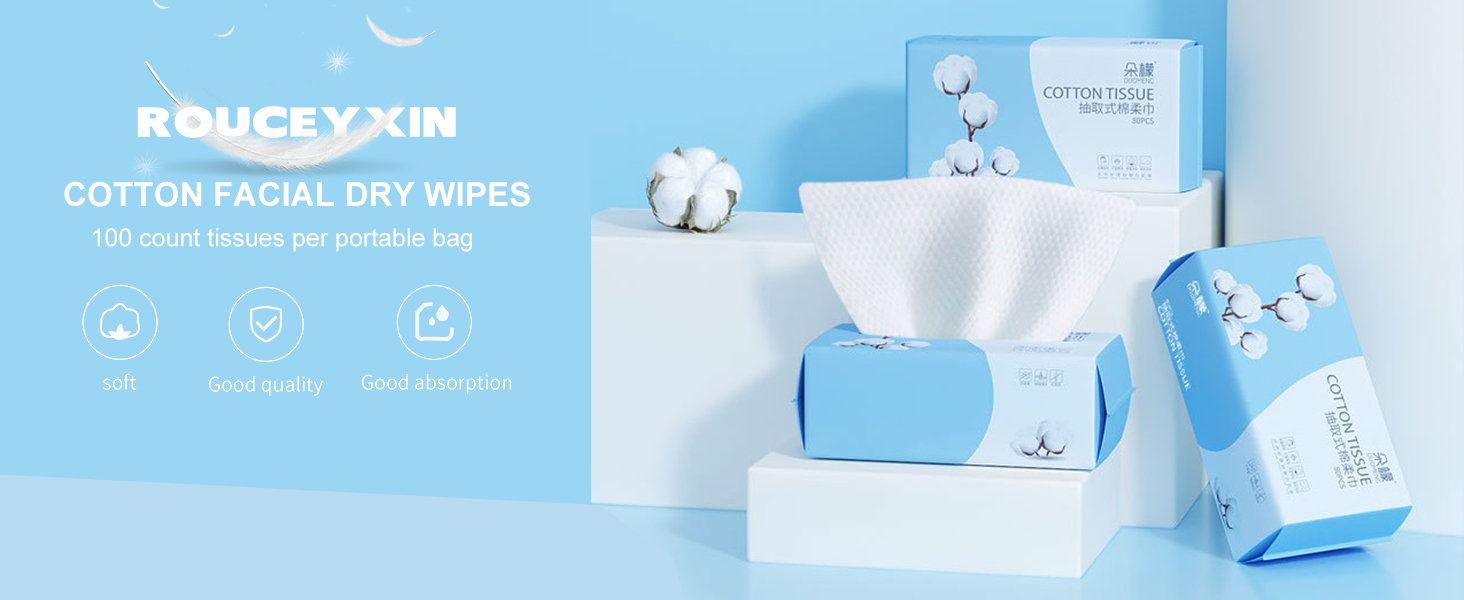 Cotton Facial Dry Wipes 