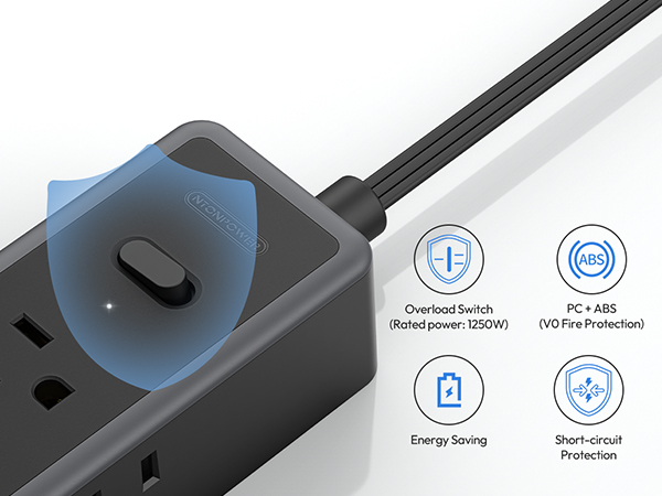 power strip surge protector 10 ft cord