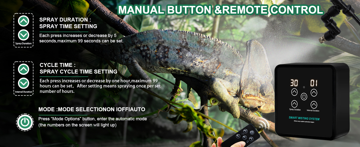 reptile mister system snake turles amphibians chameleons frog habitat tank