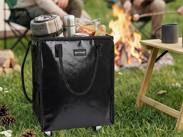 rolling tote reusable grocery bag on wheels bag on wheels rolling tote with wheels and handle