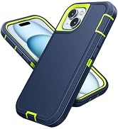 Jelanry Compatible with iPhone 15 Case Heavy Duty Protective Rugged Phone Case, Full Body Protect...