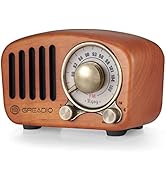 Vintage Radio Retro Bluetooth Speaker- Greadio Cherry Wooden FM Radio with Old Fashioned Classic ...