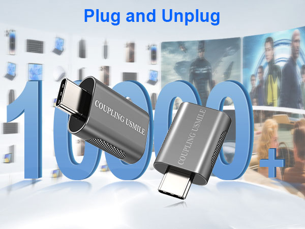 USB to USB C adapter plug and unplug over 10000+ test