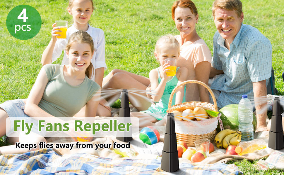 fly control fan for food prep