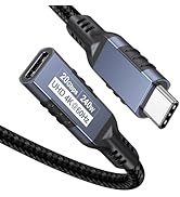 CLAVOOP USB C Extension Cable 6ft, 20Gbps/240W/4K@60Hz USBC Extender Male to Female USB 3.2 Type ...