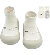 2 Pair Baby Caroon Non-slip Shoes, Baby slippers Shoes for Boys Girls Walkers Shoes Soft Rubber G...