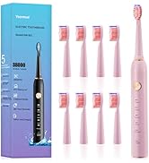 Yoomue Sonic Electric Toothbrush for Adults &amp; Kids - 5 High-Performance Modes, 8 Replacement Head...