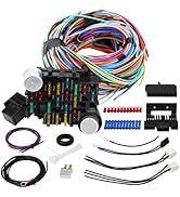 ROADGIVE 21 Circuit 17 Fuses Wiring Harness Kit, Universal Extra Long Automotive Wire Harness Com...