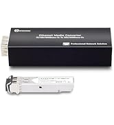 Atroodac Mini Gigabit Fiber Media Converter with 1Pcs 1.25G LC Dual Ports Transceiver Module up t...