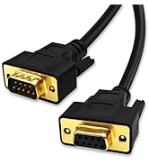 XANHAM 3.3 Feet(1 Meter) DB9 Straight Through 9 Pin RS232 Serial Extension Cable Double Shielded,...