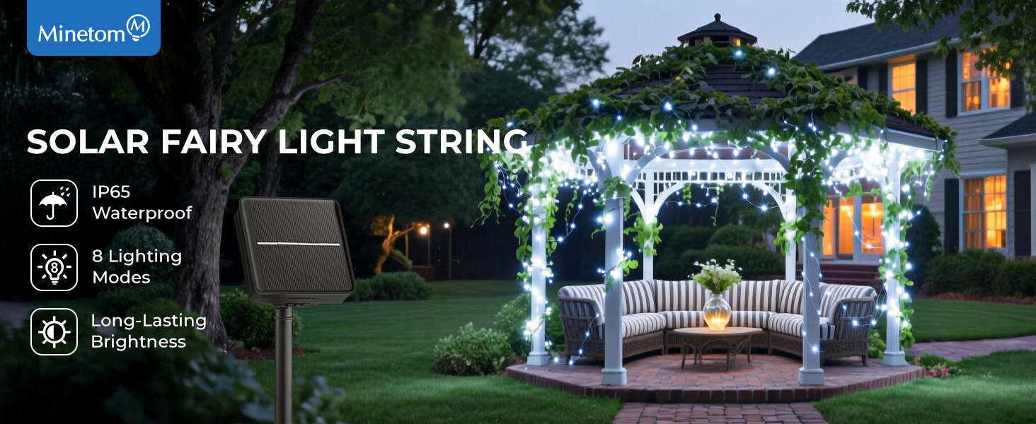 solar outdoor string lights