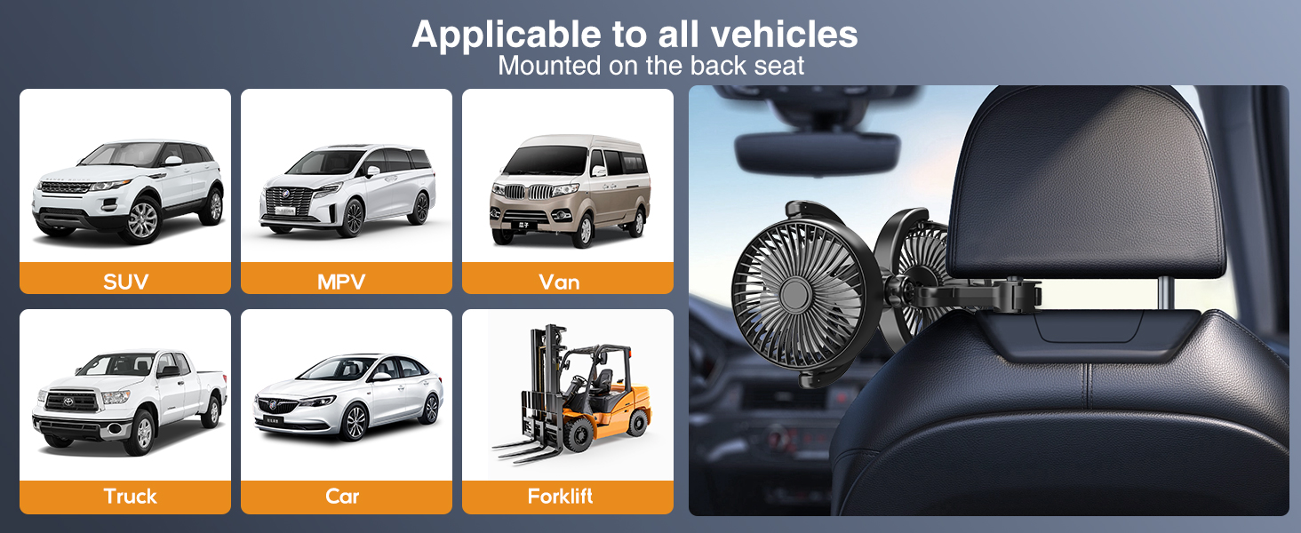 dual fan for car applicable to all vehicles