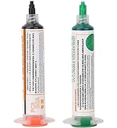 ASHATA Solder Mask Ink, 2 Pcs Black + Green PCB UV Curing Solder Mask Ink, UV Curable Solder Mask...