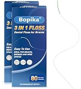 Bopika Dental Floss for Braces, 3 in 1 Ultimate Floss, Floss Threaders for Bridges and Implants, ...