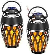 Vanten 2 Packs Outdoor Bluetooth Speakers, Bluetooth 5.0 Led Flame Speaker, IPX5 Waterproof Flame...