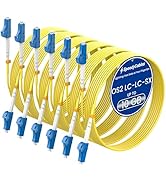 SpeedyCables OS2 LC to LC Fiber Patch Cable 2m/7ft 6-Pack, 1G/10Gb 9/125um SIMPLEX SMF Single Mod...