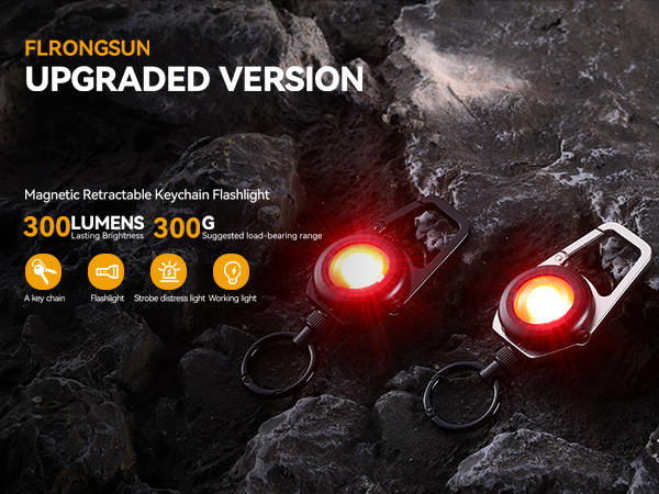 Keychain retractable flash