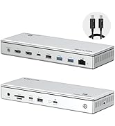 Thunderbolt 4 Dock, WAVLINK Thunderbolt 4 Docking Station with Single 8K@60Hz, Triple 4K@60Hz Mon...