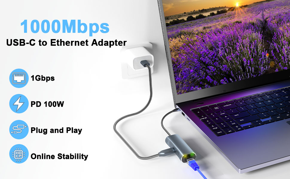 USB C to Ethernet Adapter