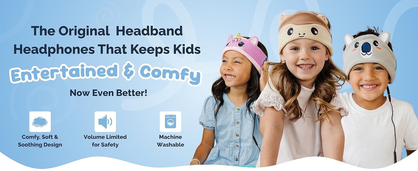 The original toddler headband headphones baby headphones for toddlers 1-3