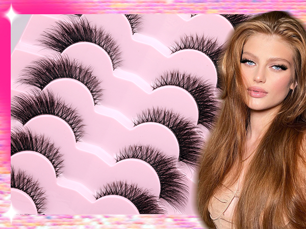 natural lashes wispy lashes wispy eyelashes fluffy lashes mink lashes natural look lashes extension