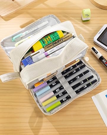 beige pencil case