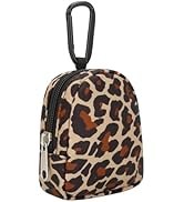 JINSI Mini Nylon Coin Purse with Detachable Carabiner Clip, Cute Portable Change Pouch Zip Wallet...