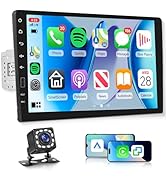 Rimoody Single DIN Wireless CarPlay Android Auto Car Stereo, 9-Inch IPS Touchscreen Bluetooth Rec...